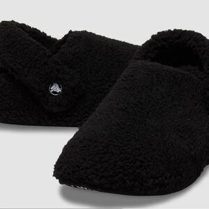 Crocs Classic Comfy Cozy Blk Slippers Sz 8